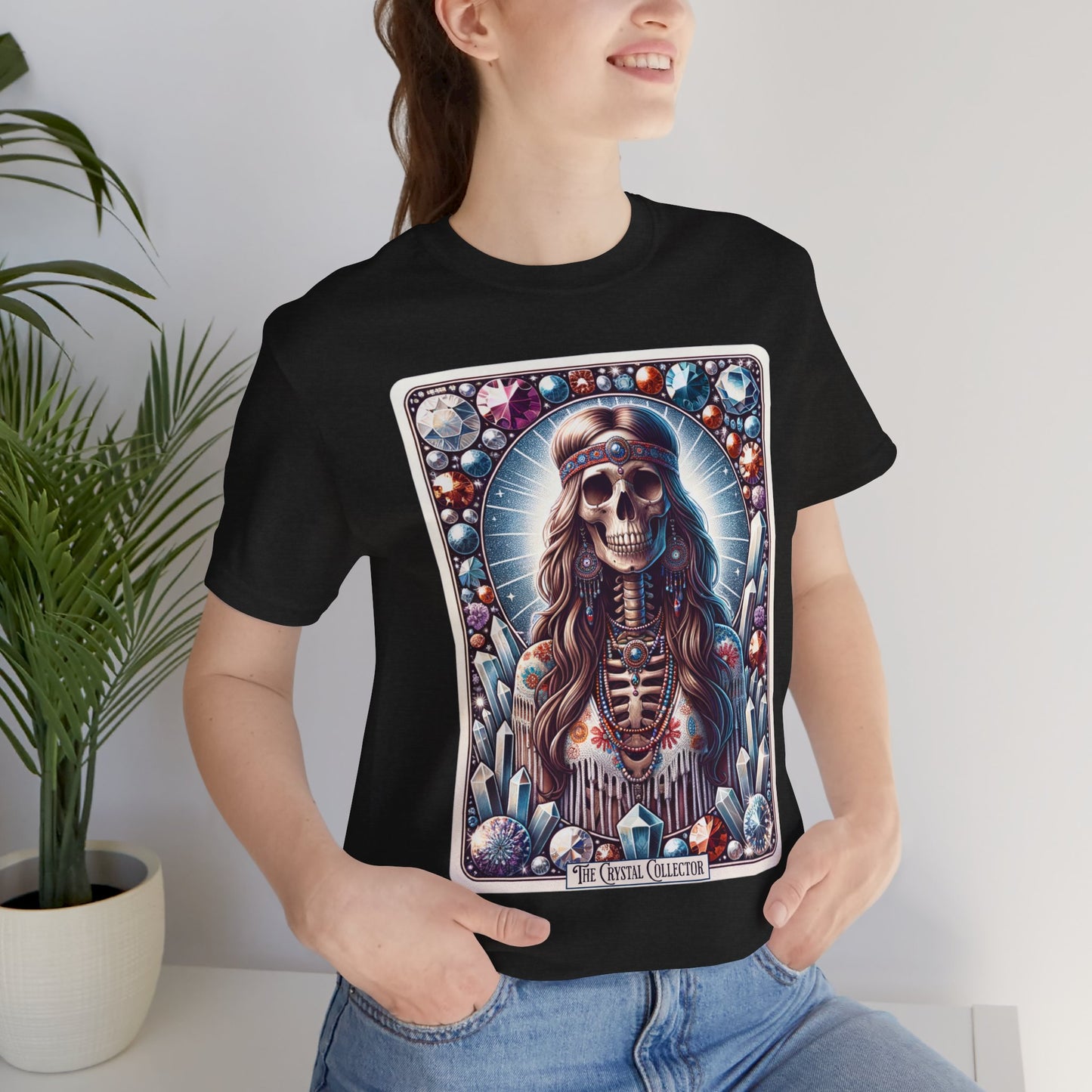 The Crystal Collector Tarot Unisex Jersey Short Sleeve Tee