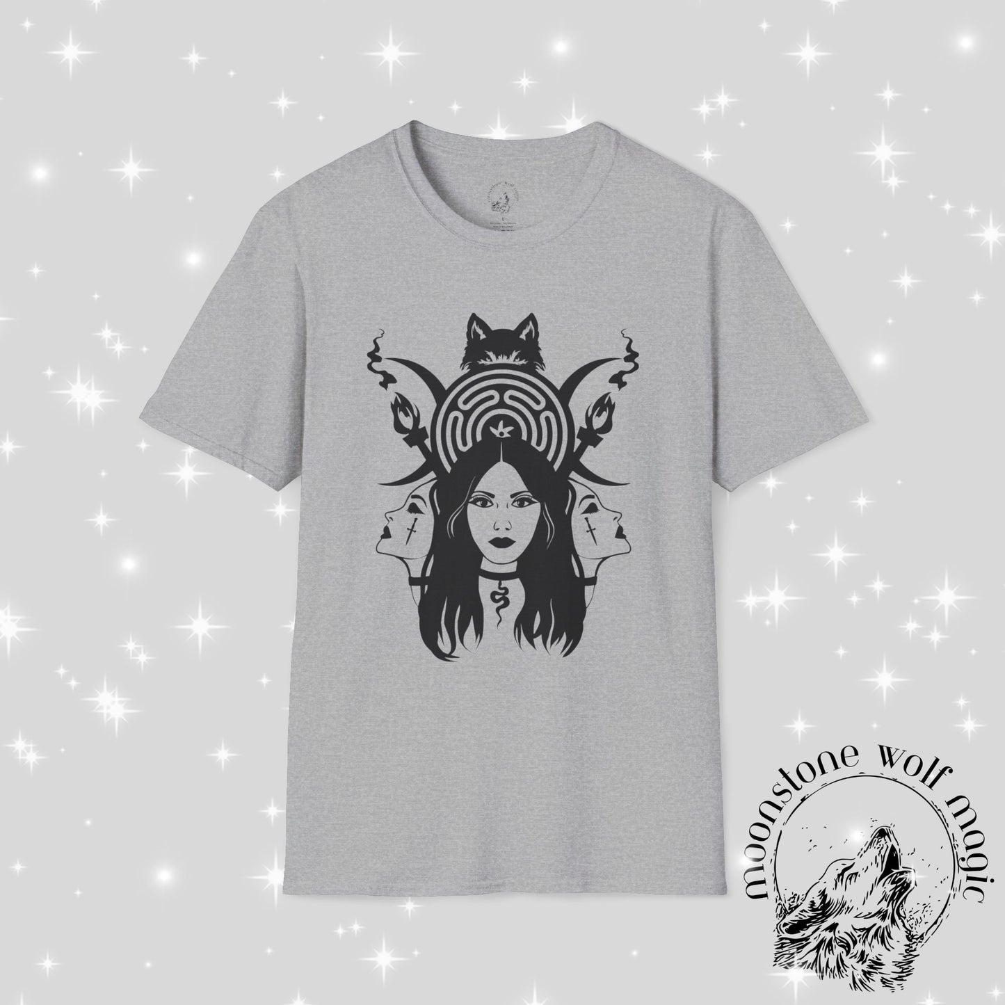 Hecate Unisex Softstyle T-Shirt - Mystical Nature Design