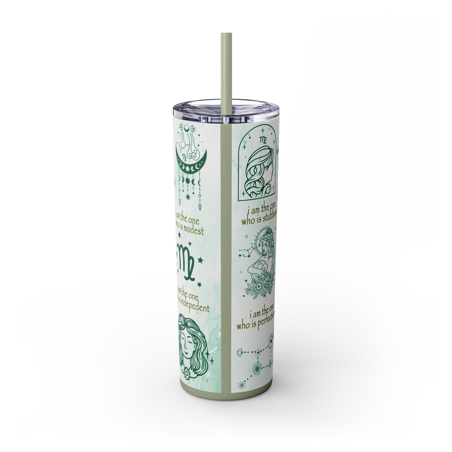 Virgo Skinny Tumbler with Straw, 20oz