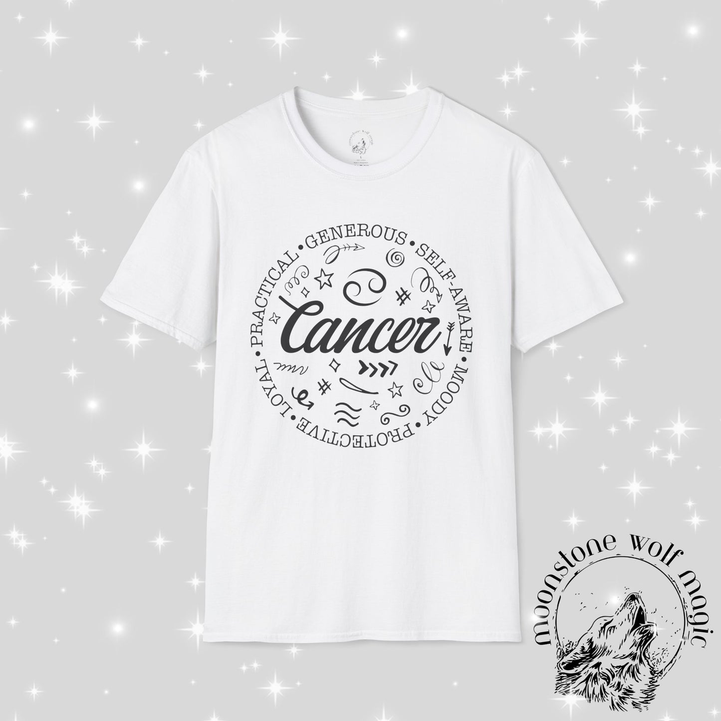 Cancer Astrology Unisex Softstyle T-Shirt - Zodiac Sign Traits and Style