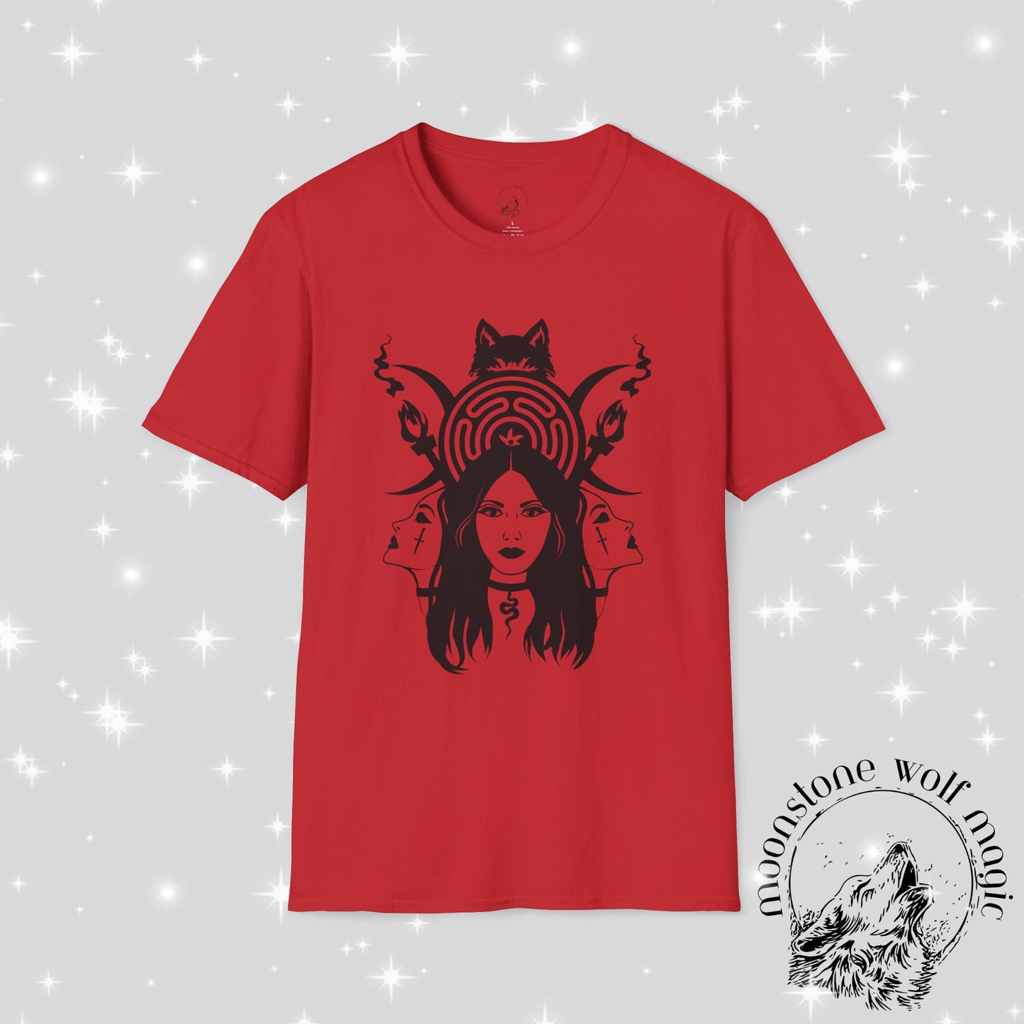 Hecate Unisex Softstyle T-Shirt - Mystical Nature Design