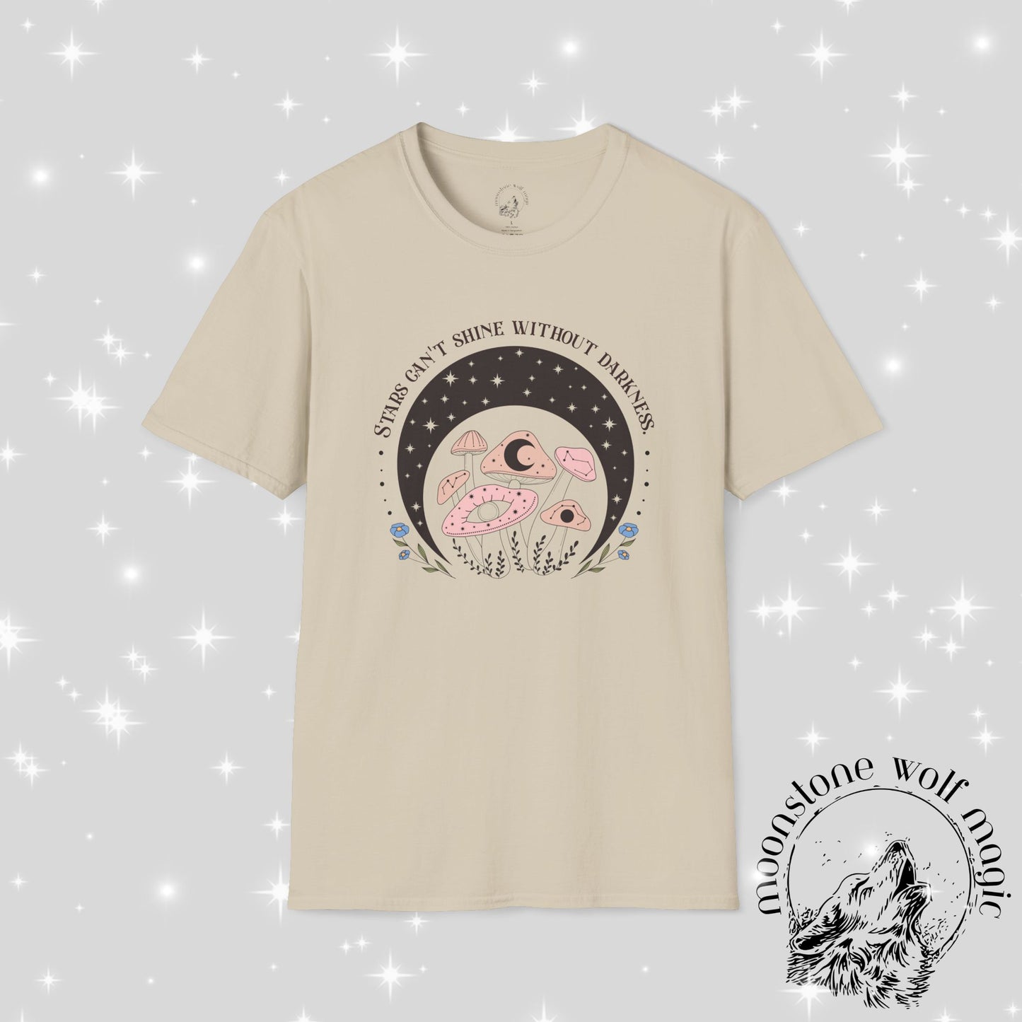 Unisex Softstyle T-Shirt - "Stars Can't Shine Without Darkness" Design