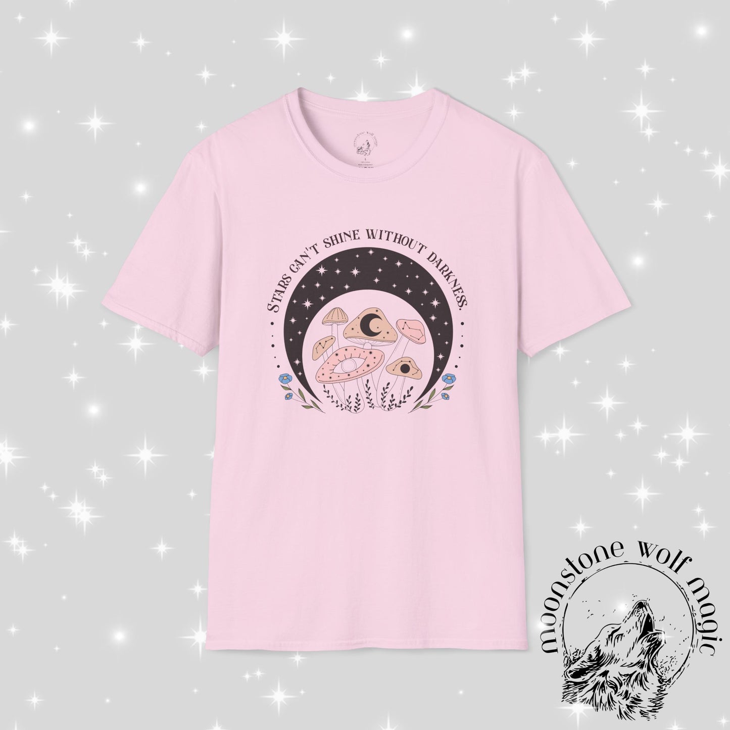 Unisex Softstyle T-Shirt - "Stars Can't Shine Without Darkness" Design
