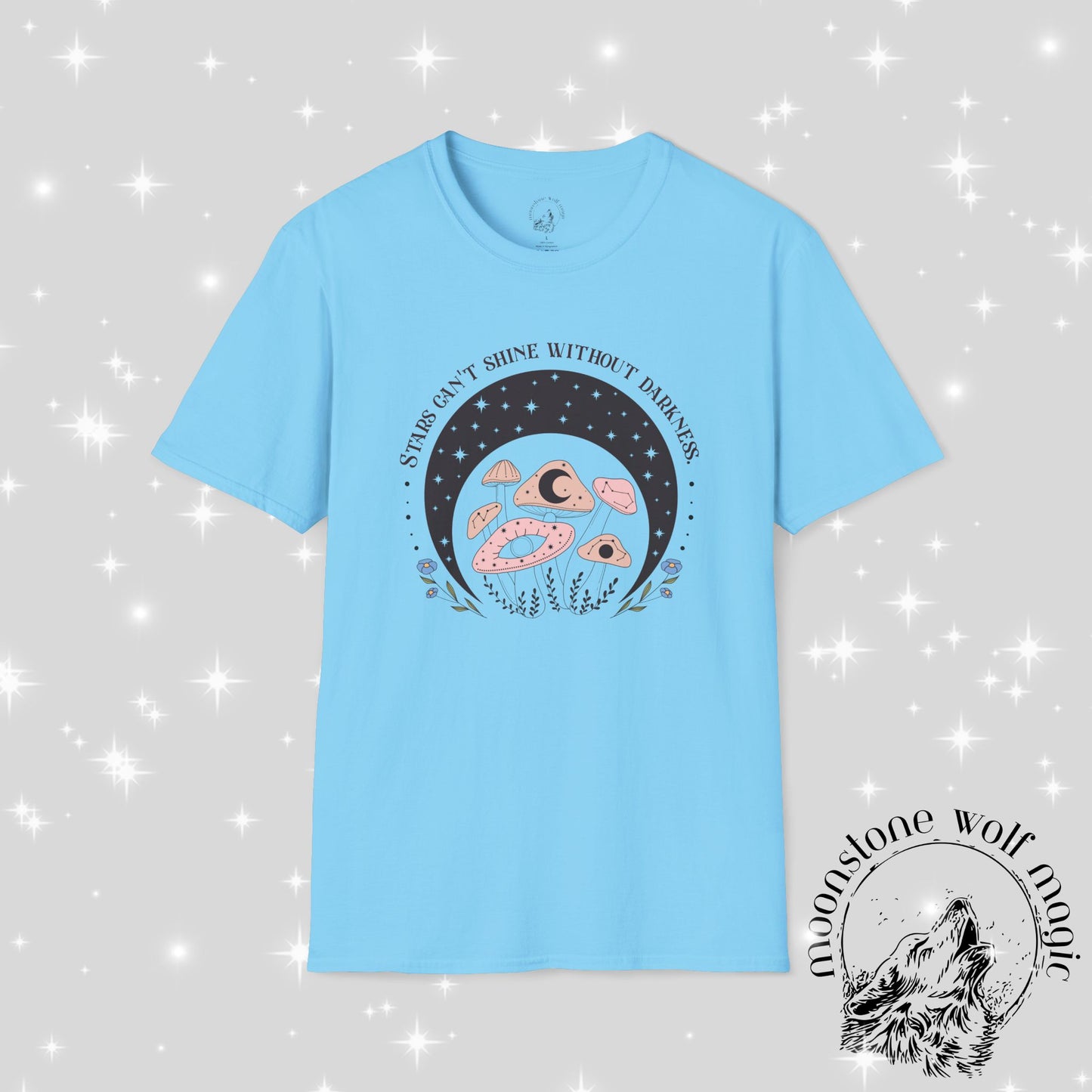 Unisex Softstyle T-Shirt - "Stars Can't Shine Without Darkness" Design