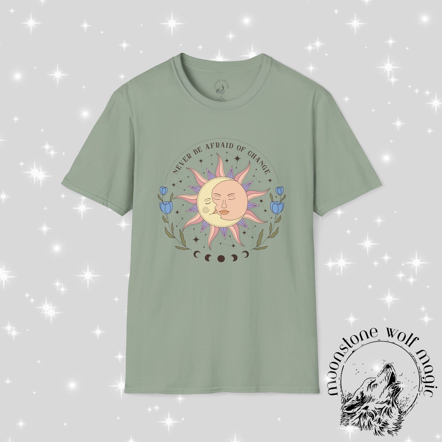 Never Be Afraid of Change Unisex Softstyle T-Shirt - Astrology Inspired Tee