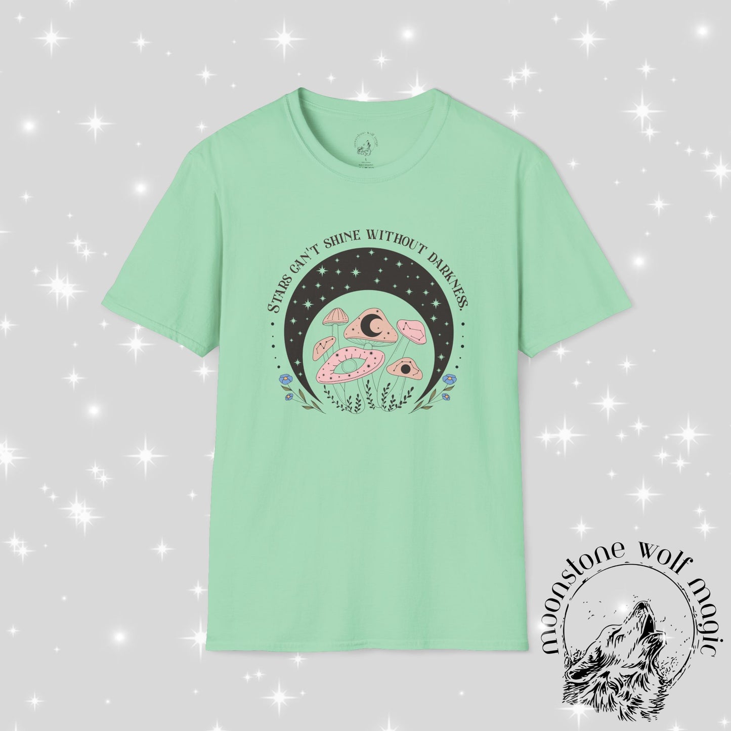 Unisex Softstyle T-Shirt - "Stars Can't Shine Without Darkness" Design