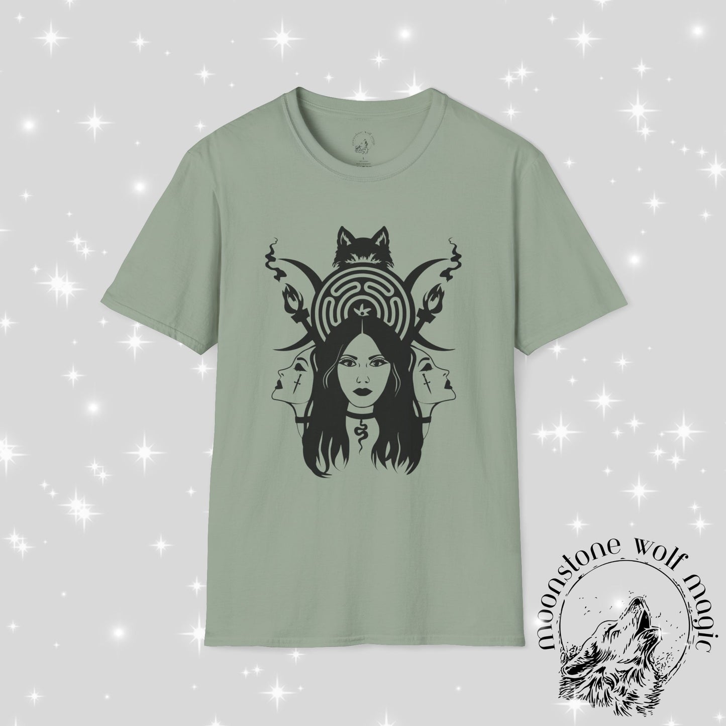 Hecate Unisex Softstyle T-Shirt - Mystical Nature Design