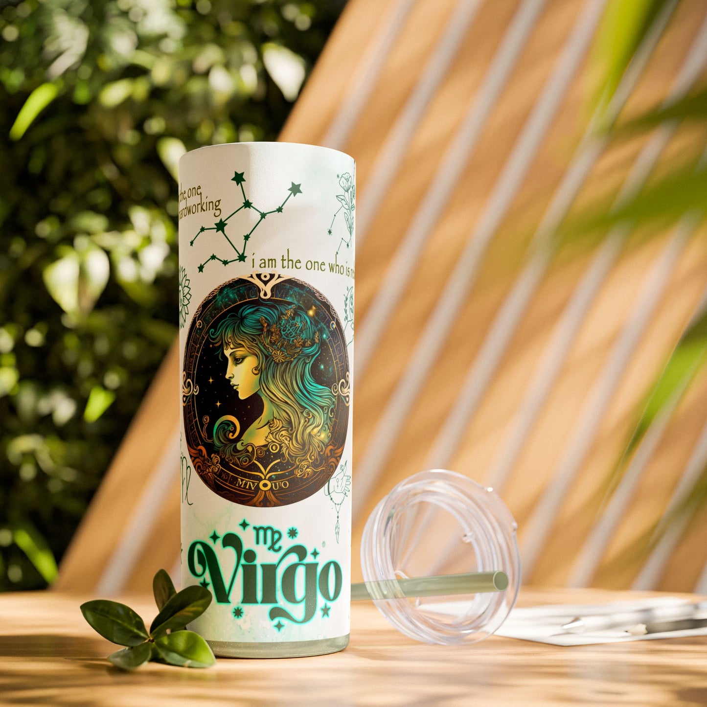 Virgo Skinny Tumbler with Straw, 20oz