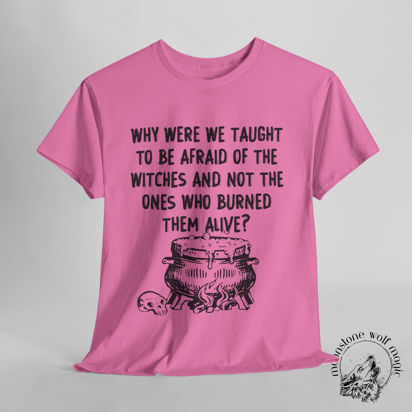 Witch-Centric Unisex Heavy Cotton Tee - 'Why Were We Taught to Be Afraid of the Witches...'