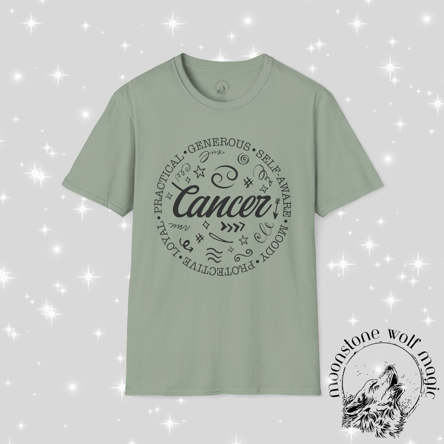 Cancer Astrology Unisex Softstyle T-Shirt - Zodiac Sign Traits and Style