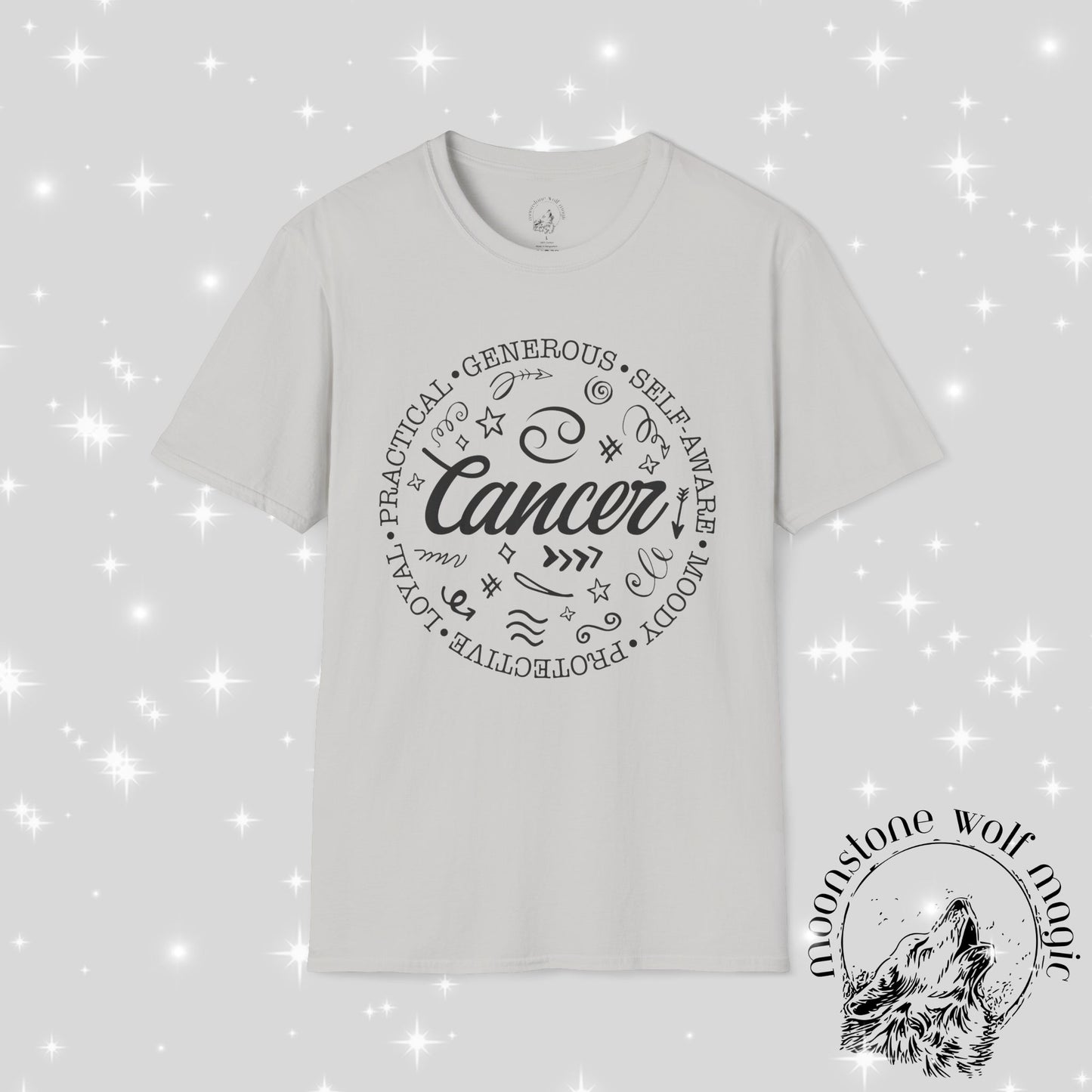 Cancer Astrology Unisex Softstyle T-Shirt - Zodiac Sign Traits and Style