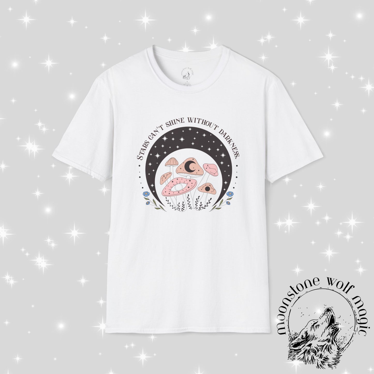 Unisex Softstyle T-Shirt - "Stars Can't Shine Without Darkness" Design