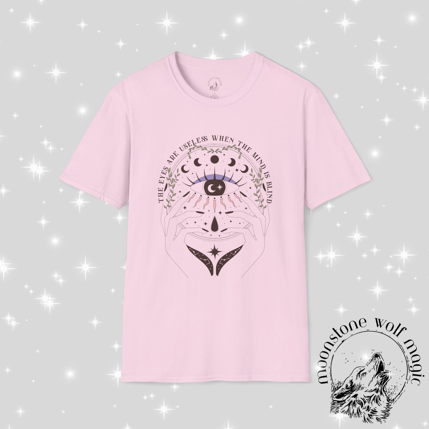Mystical Eyes Unisex Softstyle T-Shirt - Spiritual Graphic Tee