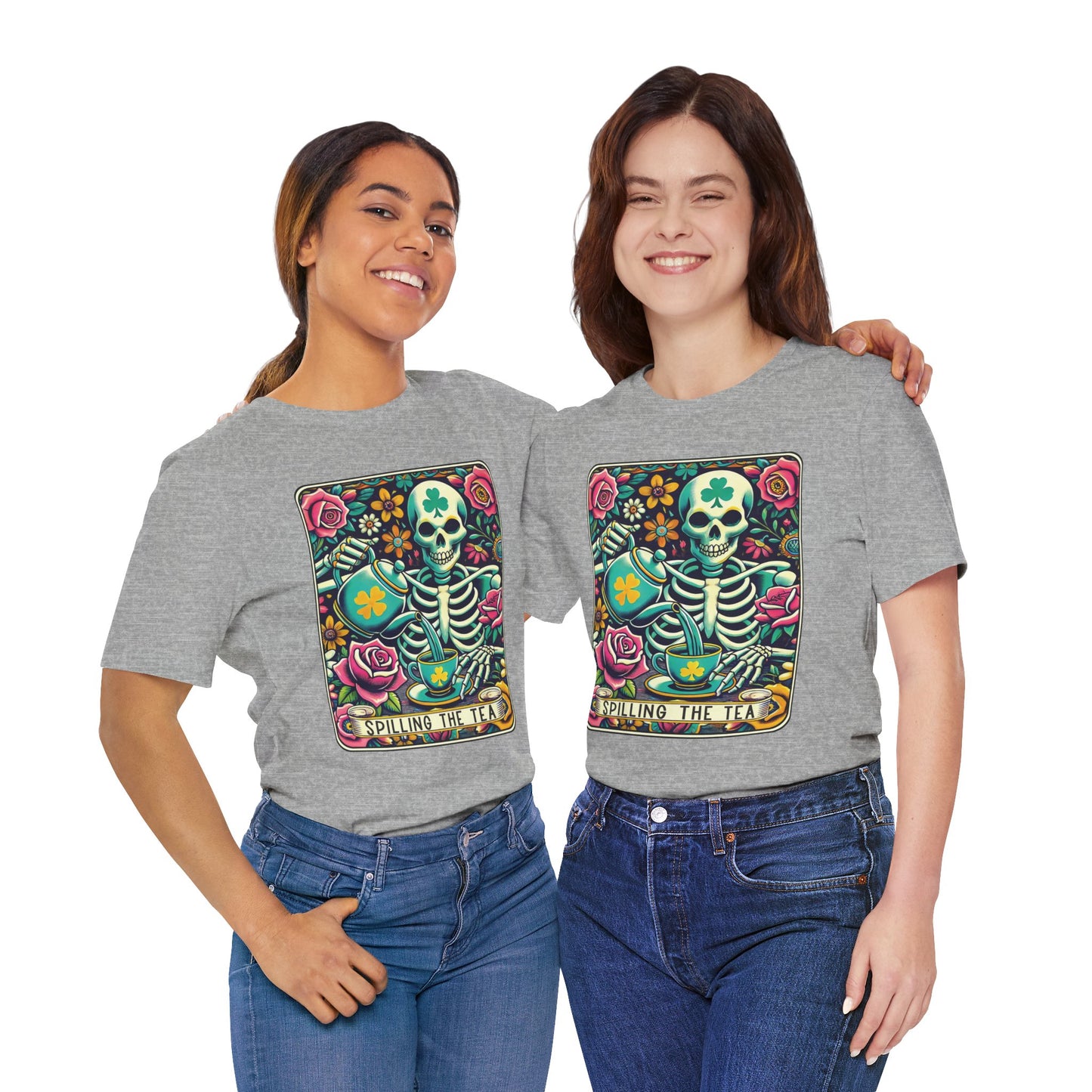 Spilling The Tea Tarot Bella Canvas Short Sleeve Tee