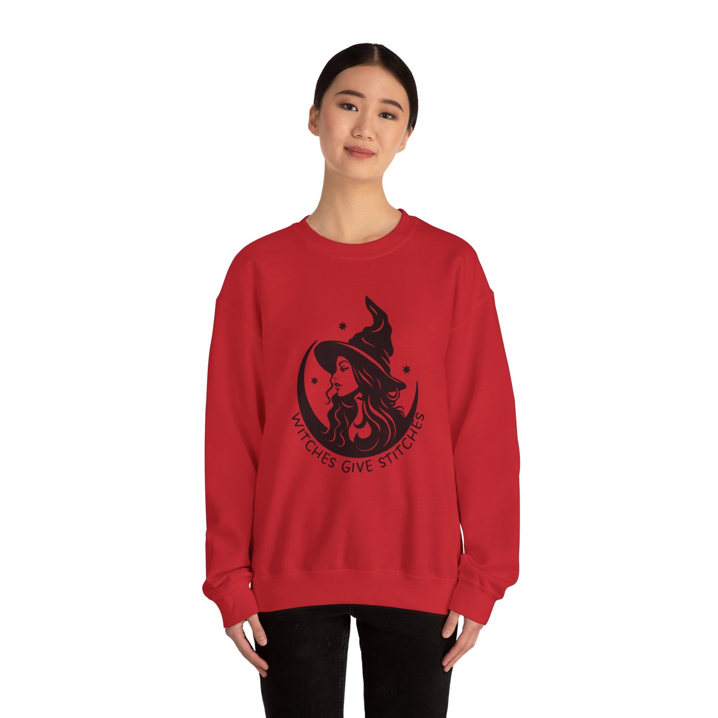 Witches Give Stitches Crewneck Sweatshirt