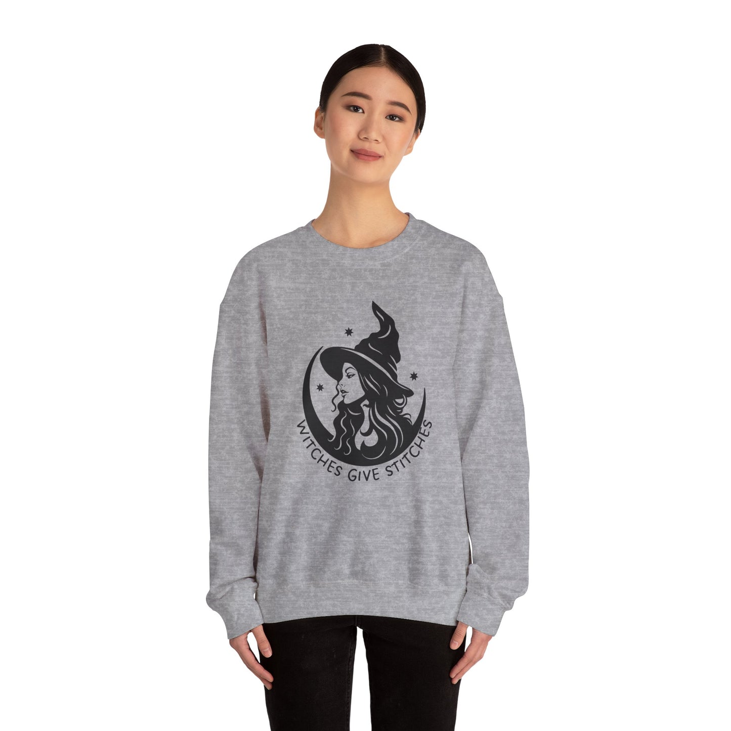 Witches Give Stitches Crewneck Sweatshirt