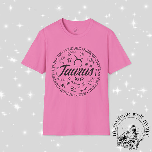 Taurus Zodiac Unisex Softstyle T-Shirt - Astrology Inspired Gift
