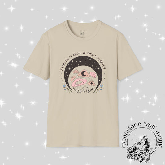 Unisex Softstyle T-Shirt - "Stars Can't Shine Without Darkness" Design