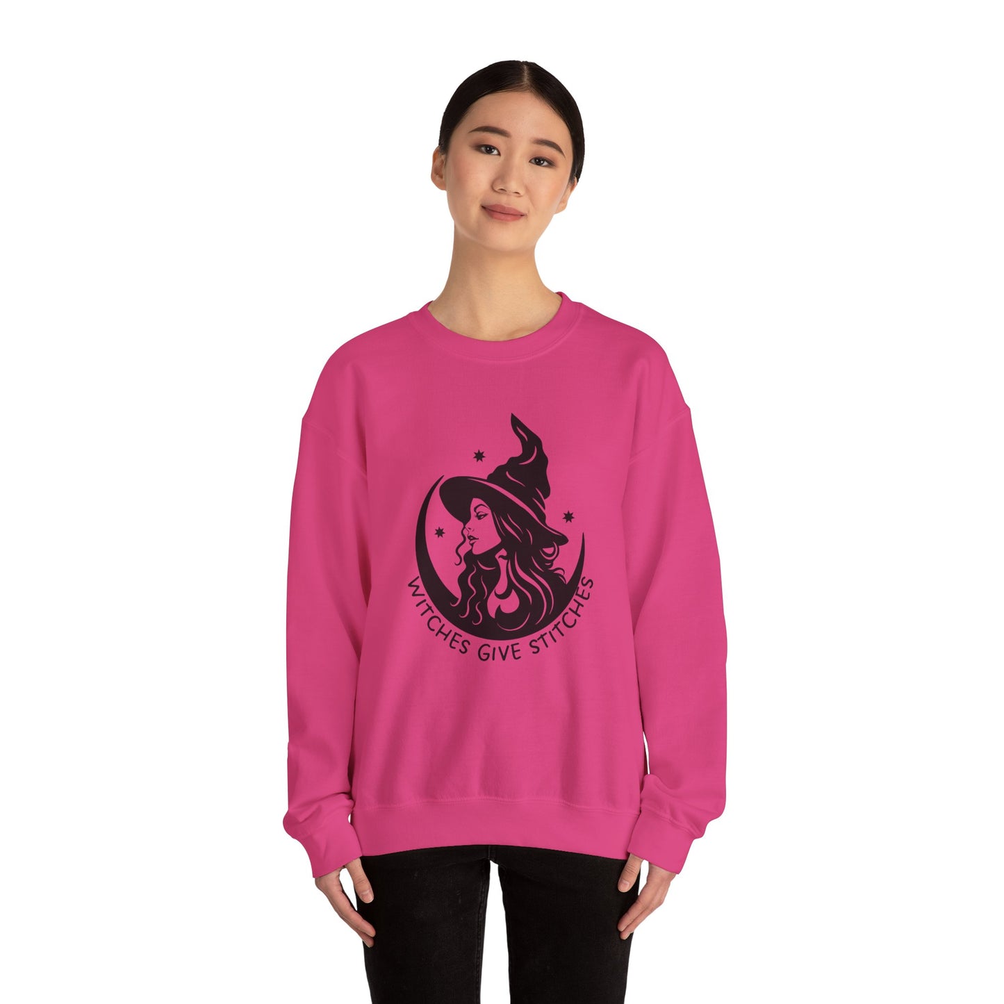 Witches Give Stitches Crewneck Sweatshirt