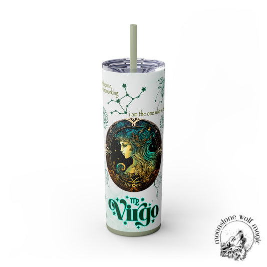 Virgo Skinny Tumbler with Straw, 20oz