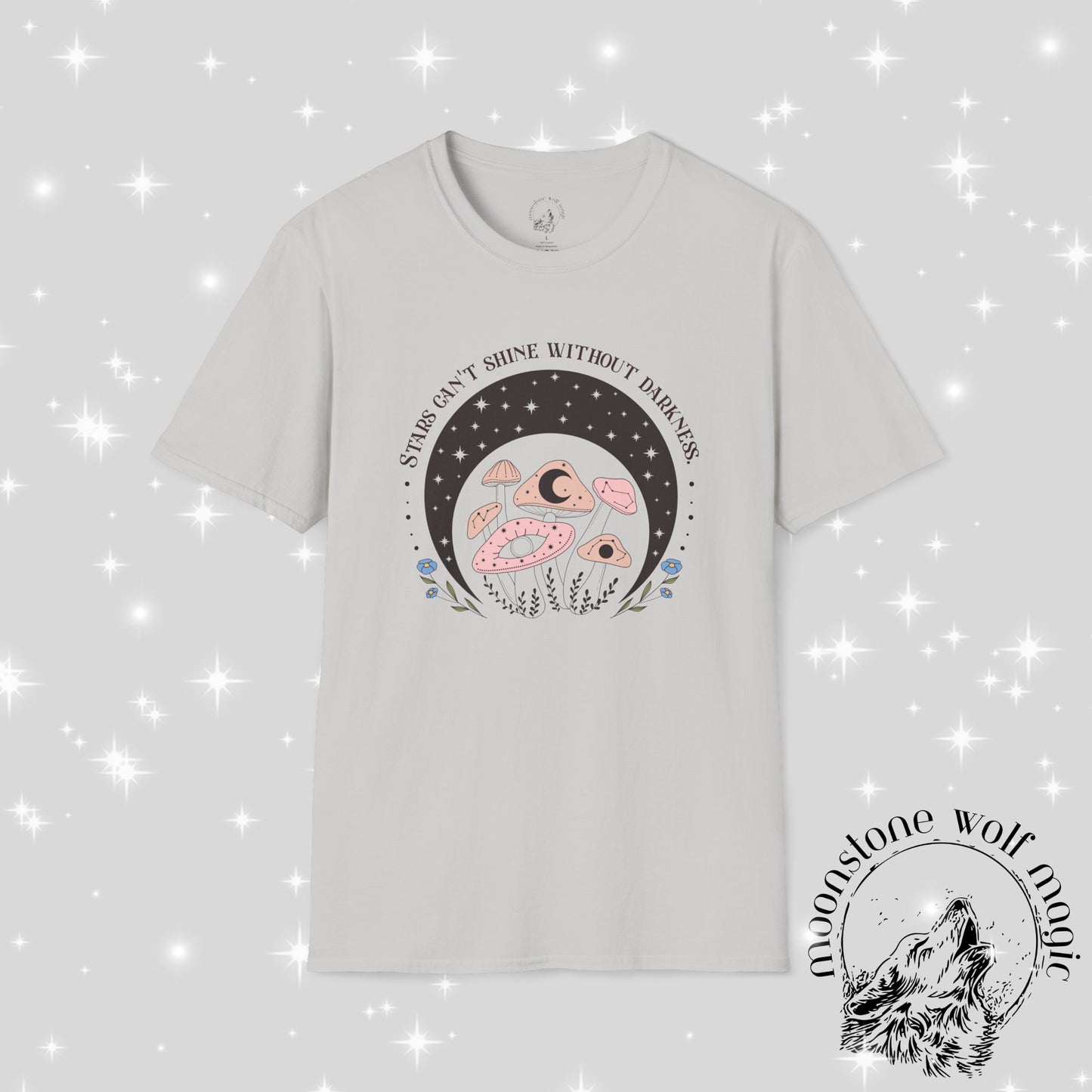 Unisex Softstyle T-Shirt - "Stars Can't Shine Without Darkness" Design