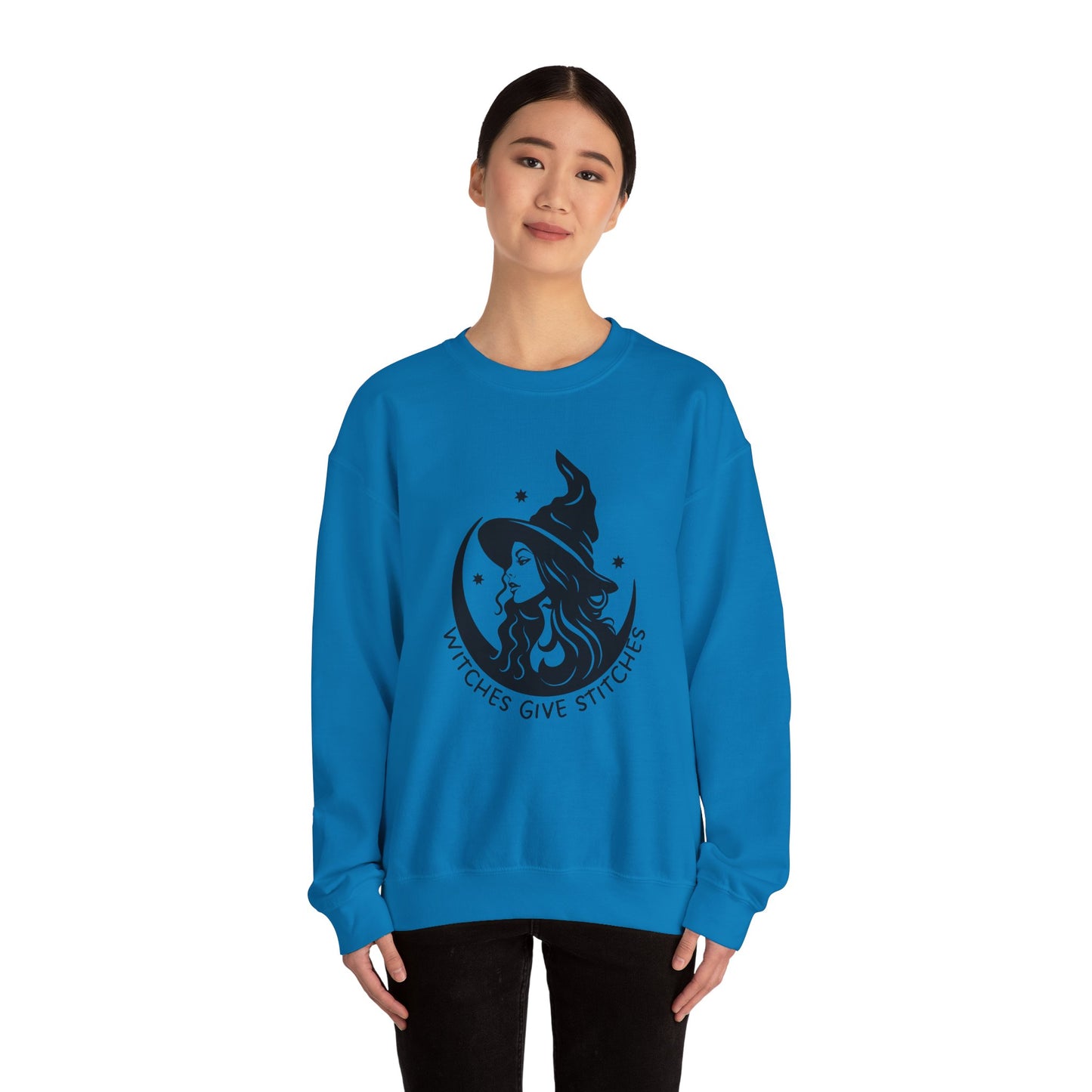 Witches Give Stitches Crewneck Sweatshirt