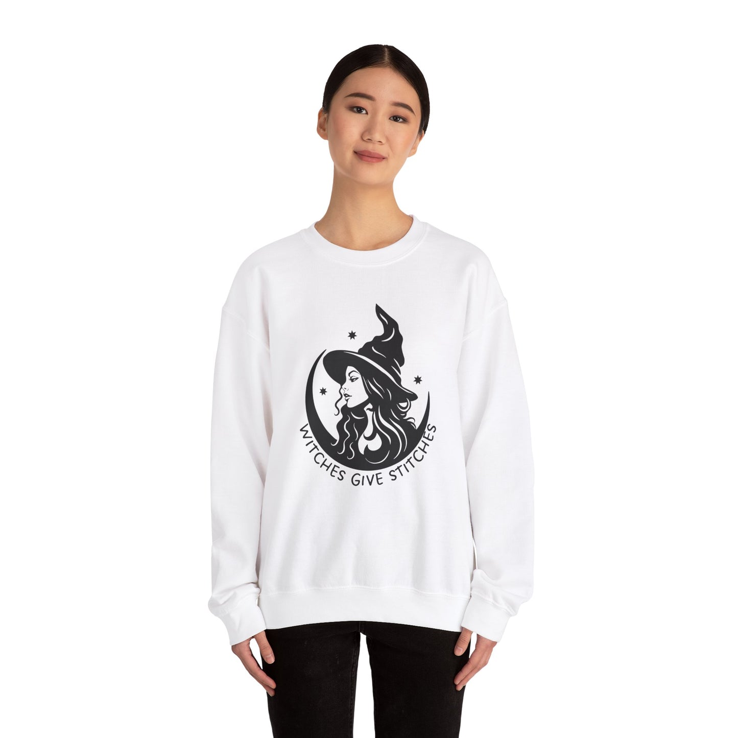 Witches Give Stitches Crewneck Sweatshirt