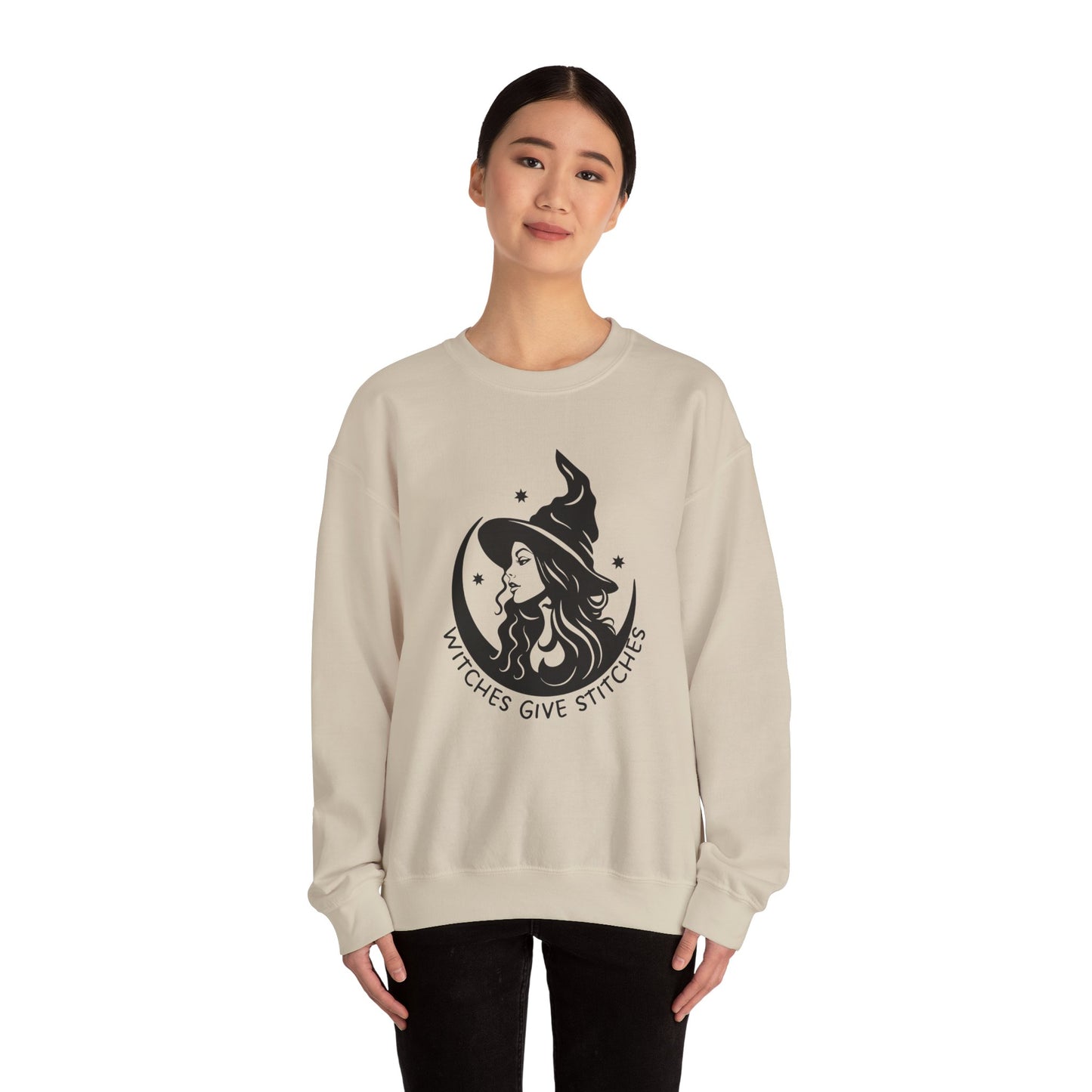 Witches Give Stitches Crewneck Sweatshirt